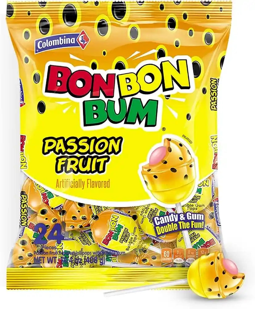Bon Bon Bum - Lollipop Pasion fruit 400g