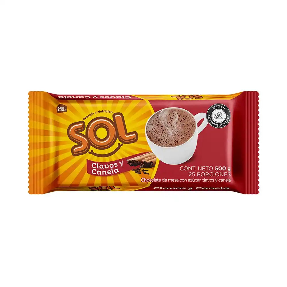 El Sol Chocolate Clavos Y Canela -Hot Chocolate With Cinnamon 500g