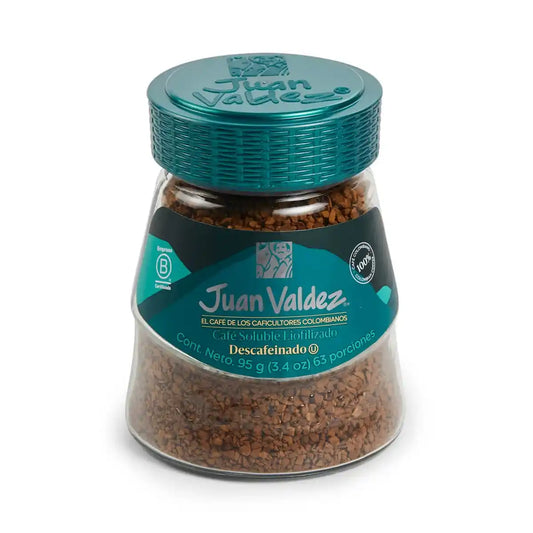 Juan Valdez Café Descafeinado - Decaffeinated Instant Freeze Dried Soluble Coffee 100g