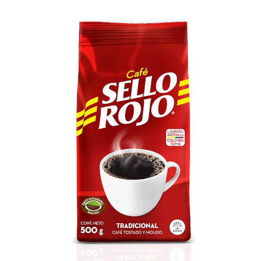 Sello Rojo Café Colombiano - Roasted Coffee 500g