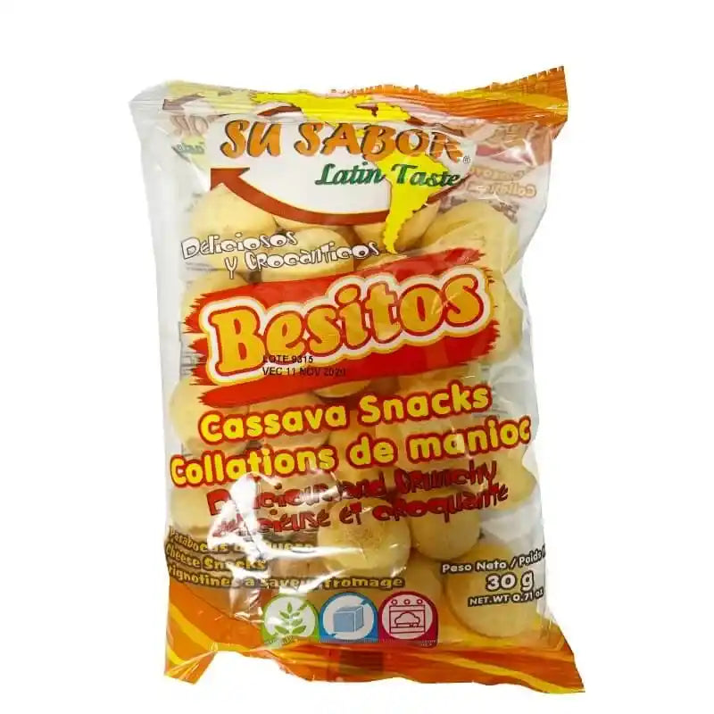 Su Sabor Besitos Pasabocas de Queso - Cassava Cheese Snacks 30g